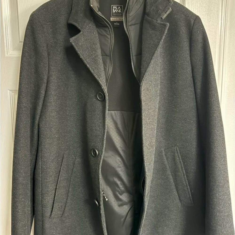 Jos. A. Bank Dark Gray Pea Coat for Men